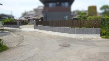 ブロックフェンス施工